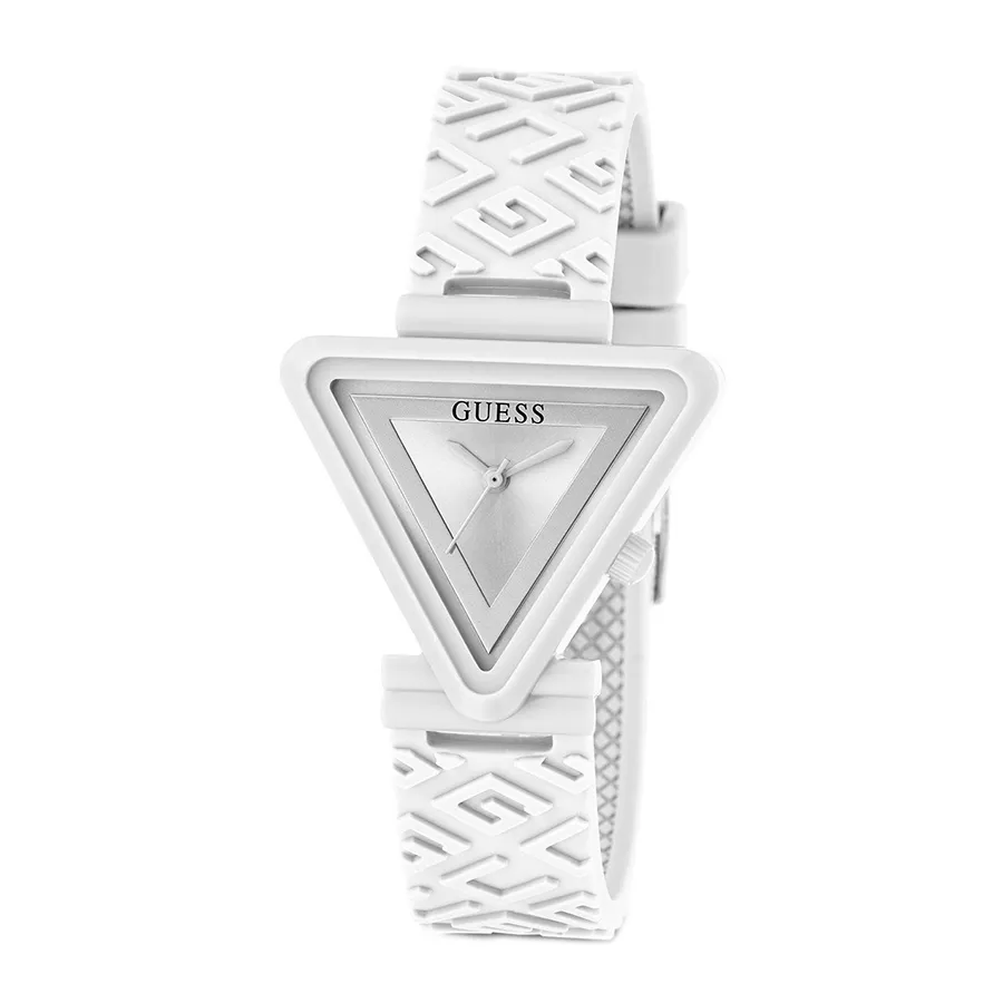 Đồng Hồ Nữ Guess Fame White Triangle Silicone GW0543L1 Màu Trắng