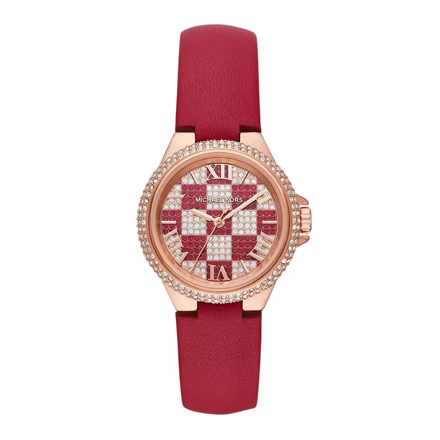 Đồng hồ Đỏ - Đồng Hồ Nữ Michael Kors Limited Edition Camille Three-Hand Red Leather Watch MK4701 Màu Đỏ - Vua Hàng Hiệu