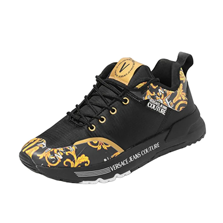 Giày Versace Sneakers - Giày Sneaker Nam Versace 74YA3SA2ZS656G89 Màu Đen Vàng Size 39 - Vua Hàng Hiệu