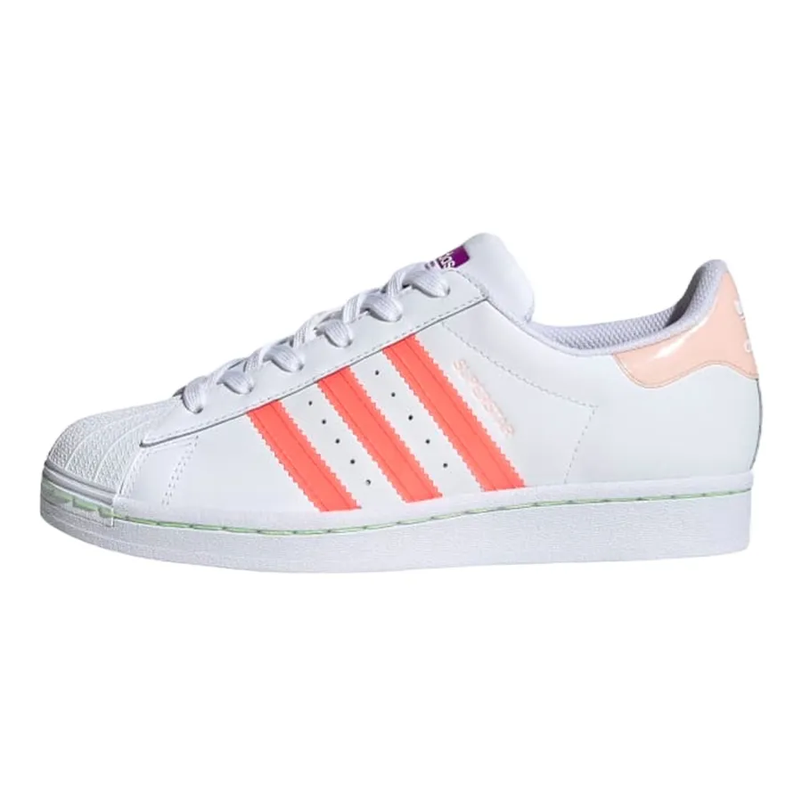 Giày Trắng phối hồng - Giày Thể Thao Nữ Adidas Superstar Shoes FW2502 Màu Trắng Hồng Size 38 - Vua Hàng Hiệu