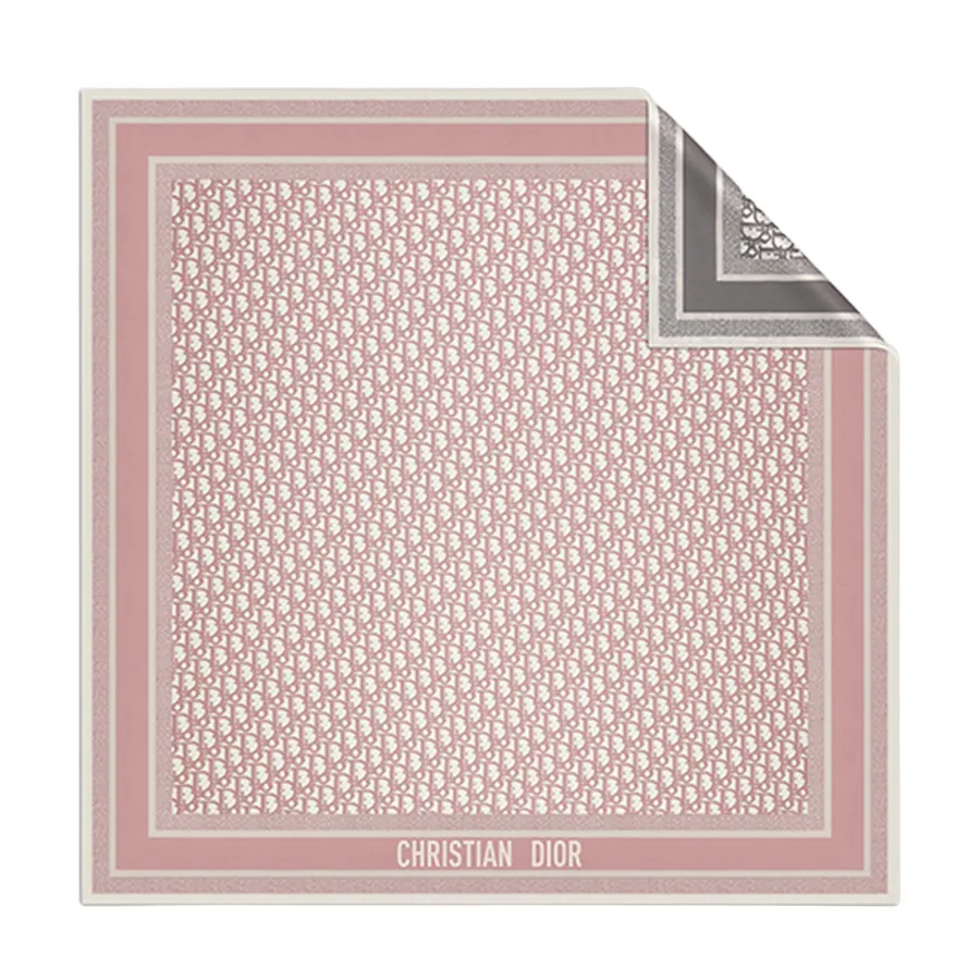 Khăn Dior Oblique Diortwin 90 Square Scarf 15DOB090I600_C412 Màu Hồng Xám N-QL