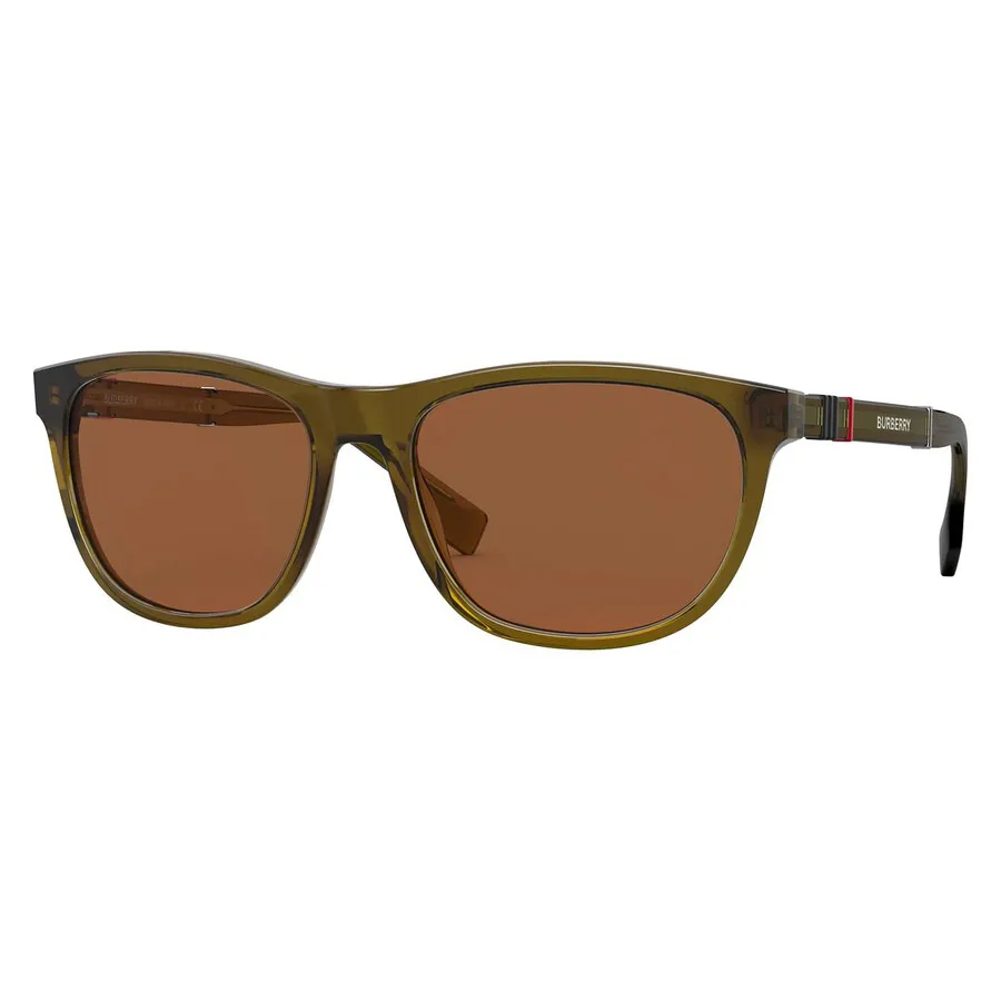 Kính mắt Burberry Có sẵn - Kính Mát Burberry BE 4319 335673 Brown Rectangular Sunglasses Màu Nâu - Vua Hàng Hiệu