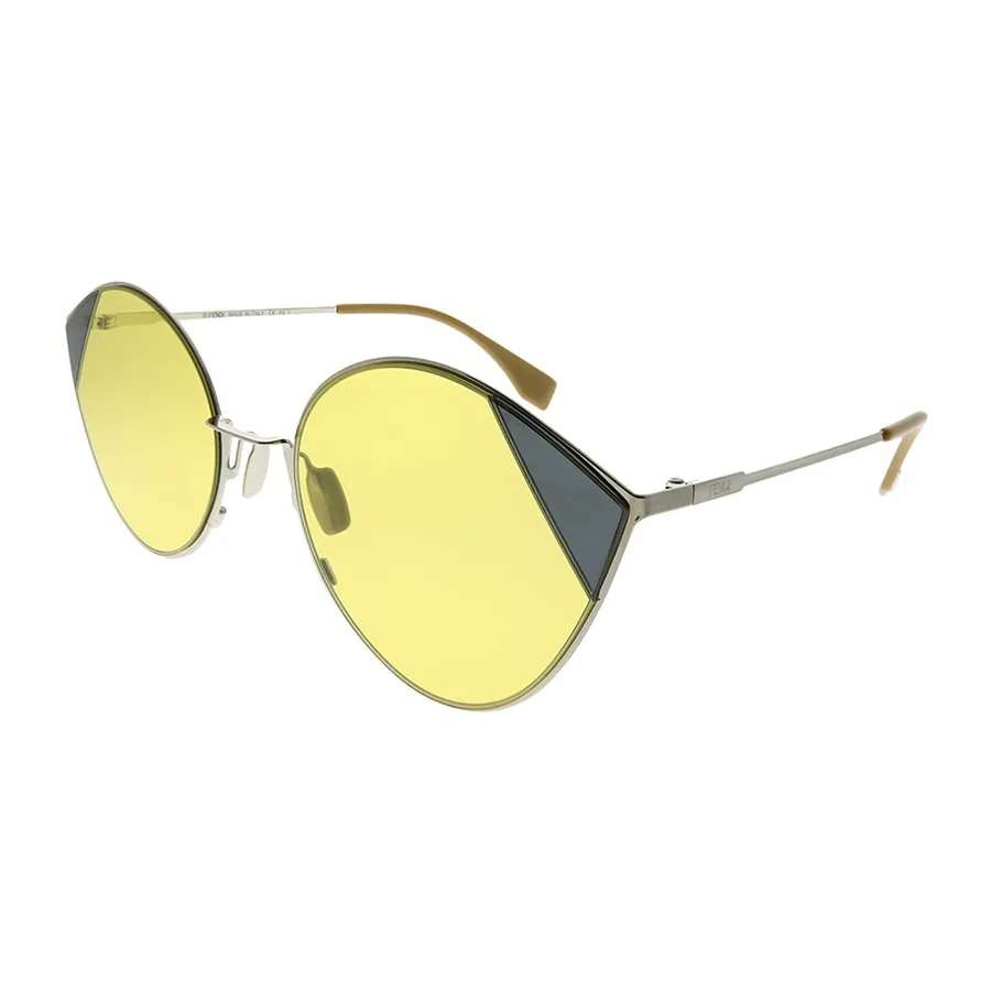 Kính mắt Fendi - Kính Mát Nữ Fendi Cut Eye Yellow Cat Eye Ladies Sunglasses FF 0341/S B1ZHO Màu Vàng - Vua Hàng Hiệu