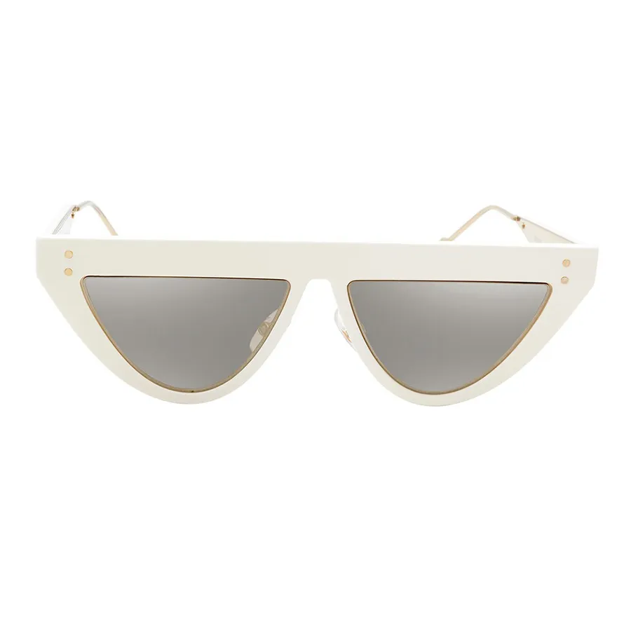 Kính mắt Fendi - Kính Mát Nữ Fendi Gray Ivory Mirror Ladies Sunglasses FF 0371/S 0VK6 53 Màu Trắng - Vua Hàng Hiệu