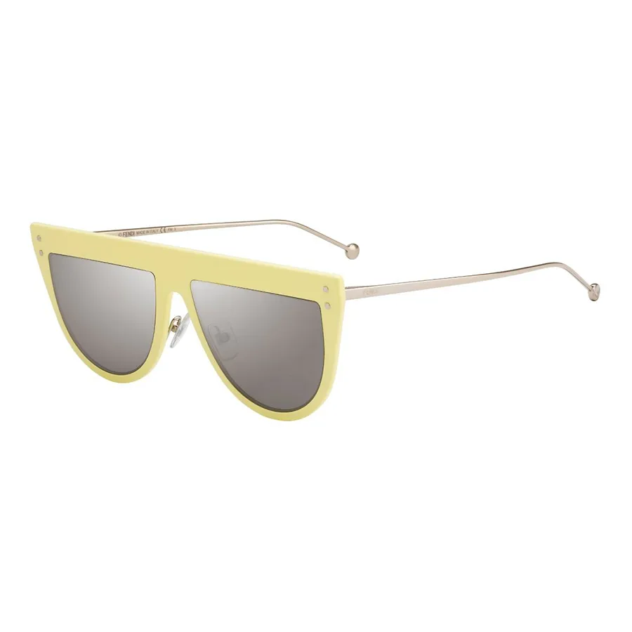 Kính mắt Fendi - Kính Mát Nữ Fendi Sunglasses Yellow Frame FF 0372/S 40G Màu Vàng - Vua Hàng Hiệu
