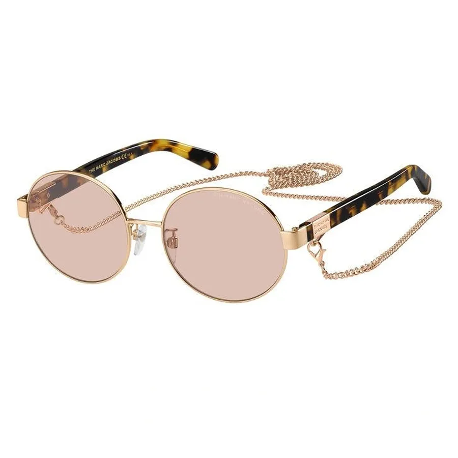 Marc Jacobs - Kính Mát Nữ Marc Jacobs Round Sunglasses In Pink And Tort 497/G/S - 013 U1 ORO Màu Hồng - Vua Hàng Hiệu