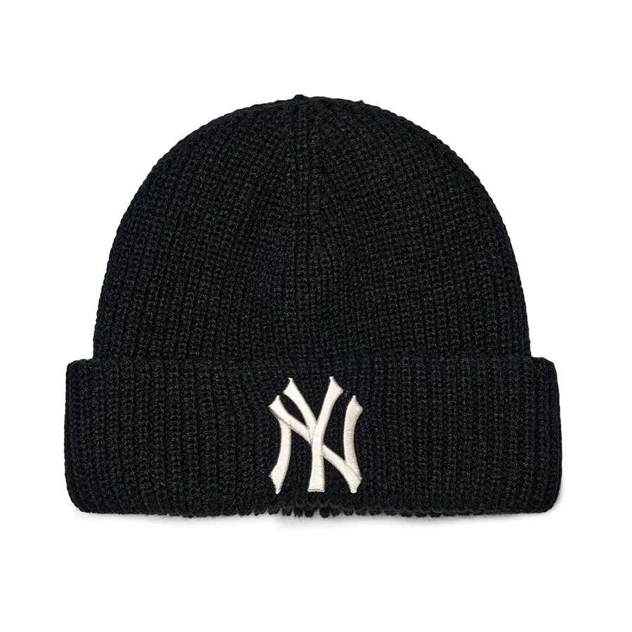 MLB Acrylic 100% - Mũ Len MLB Beanie New York Yankees 3ABNM0726-50BKS Màu Đen - Vua Hàng Hiệu