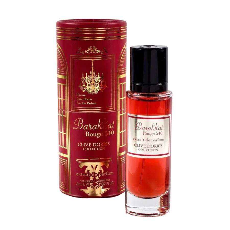 Nước hoa Dubai - Nước Hoa Unisex Fragrance World Clive Dorris Collection Barakkat Rouge 540 Extrait De Parfum 30ml - Vua Hàng Hiệu