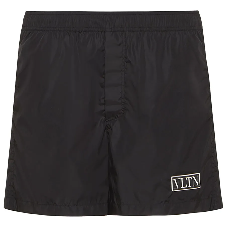 Valentino Nam - Quần Short Nam Valentino VV3UH0286FN VLTN Tag Swim Shorts Black Màu Đen - Vua Hàng Hiệu