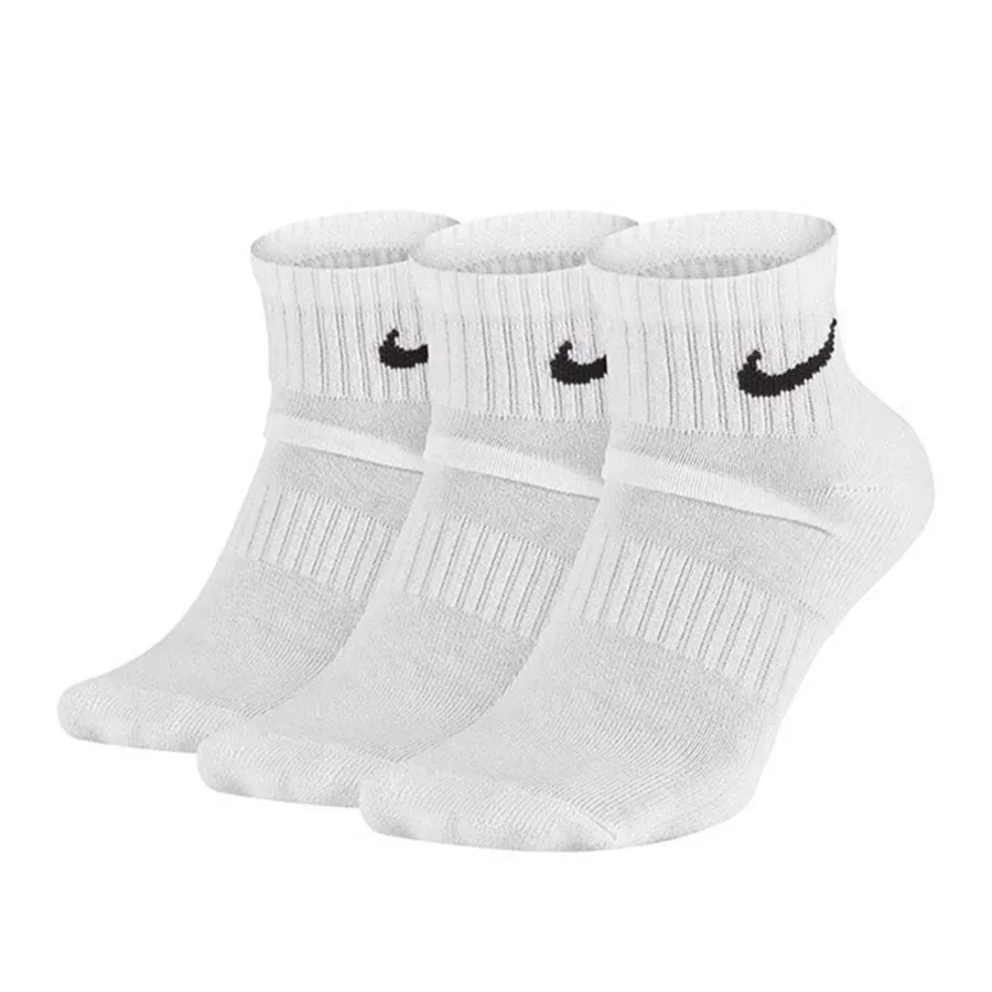 Set 3 Đôi Tất Nike Everyday Cushioned Training Ankle  SX7667-100 Màu Trắng Size 25-27cm