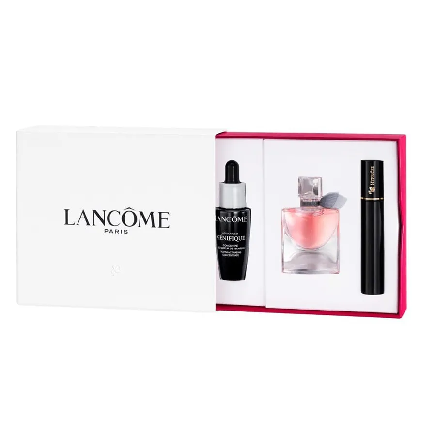 Mỹ phẩm Pháp - Set Tinh Chất + Chuốt Mi + Nước Hoa Lancôme With Happiness 3 Món - Vua Hàng Hiệu