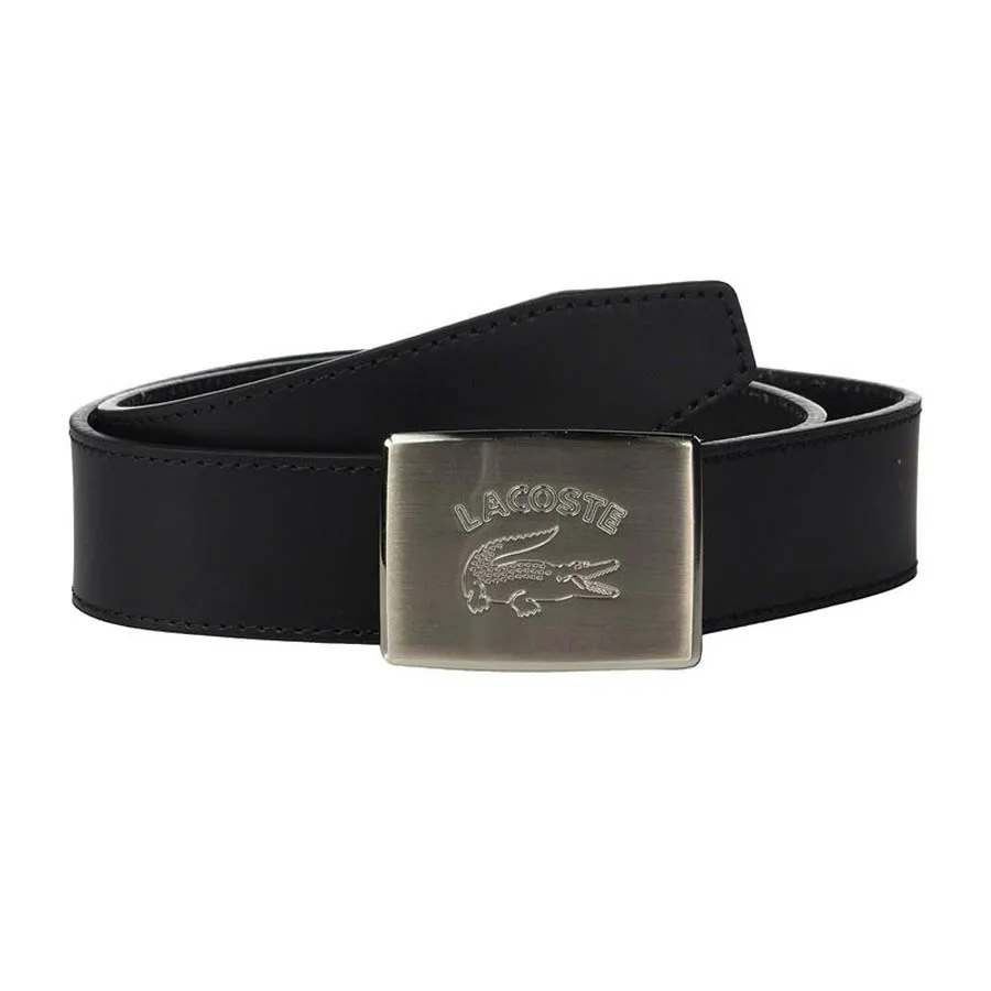 Thắt lưng Mỹ - Thắt Lưng Nam Lacoste Men's Retro Big Croc Buckle Belt RC3010-H02 Màu Đen Size 110 - Vua Hàng Hiệu