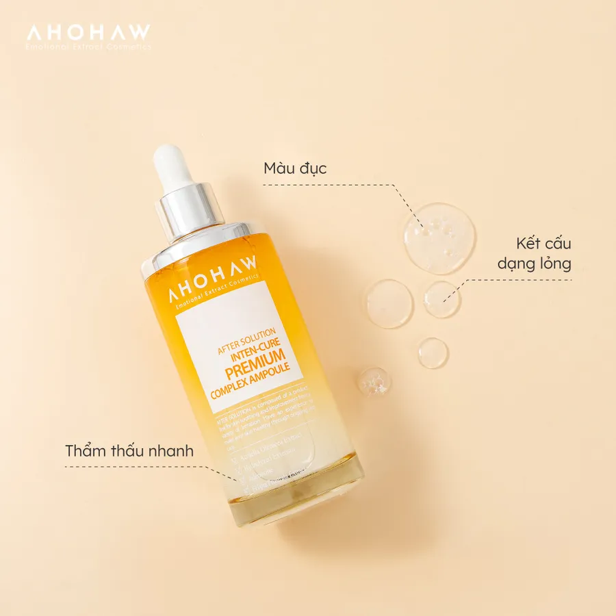 Tinh Chất Cấp Ẩm Ngăn Ngừa Lão Hóa Cải Thiện Nếp Nhăn Ahohwa Inten Cure  Premium Complex Ampoule 50ml