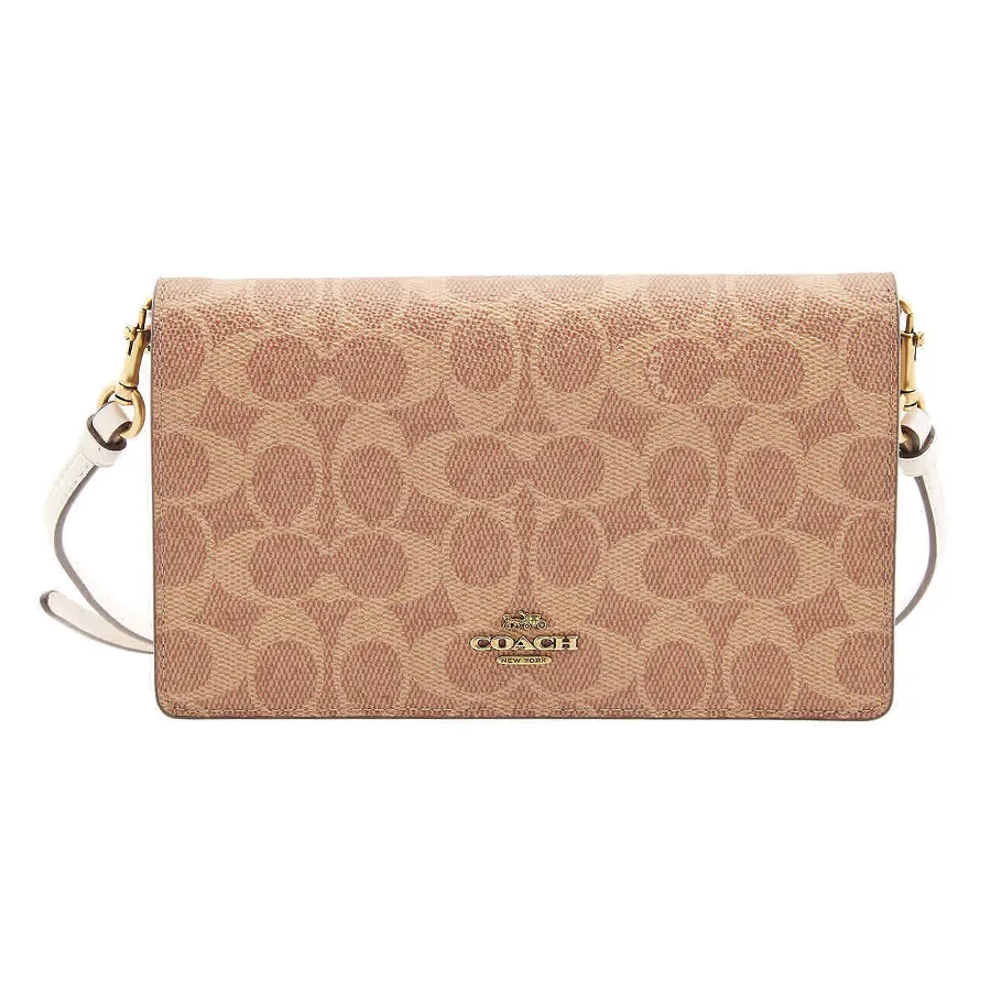 Túi Đeo Chéo Nữ Coach Ladies Hayden Foldover Chalk Tan Crossbody Clutch 41920 B4P0A Màu Hồng Beige