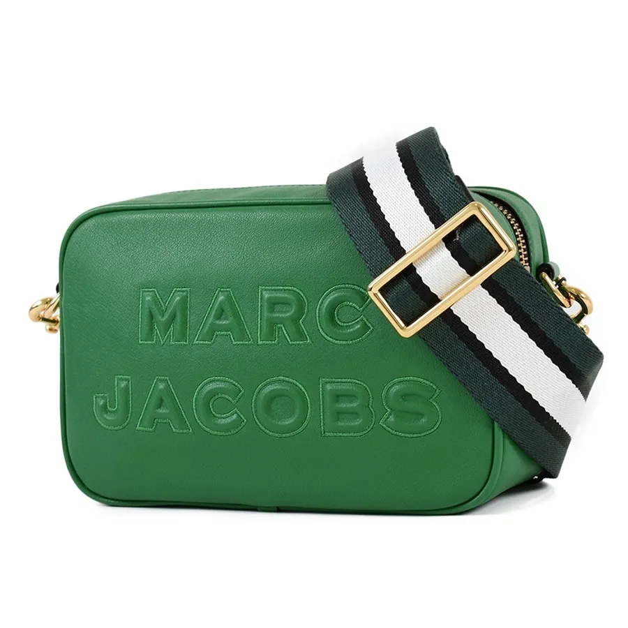 Túi xách Marc Jacobs - Túi Đeo Chéo Nữ Marc Jacobs Embossed Logo Crossbody Bag Màu Xanh Lá - Vua Hàng Hiệu