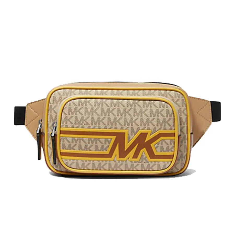 Túi xách Vàng be - Túi Đeo Chéo Unisex Michael Kors MK Cooper Graphic Logo Sling Pack 37S3LCOY7B Màu Vàng Be - Vua Hàng Hiệu