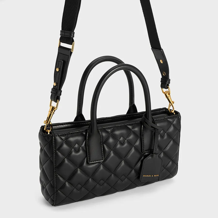 Update 159+ black quilted shoulder bag best esthdonghoadian