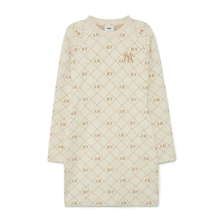 Váy Nữ MLB Monogram Jacquard New York Yankees 3FOPM0334-50CRD Màu Kem