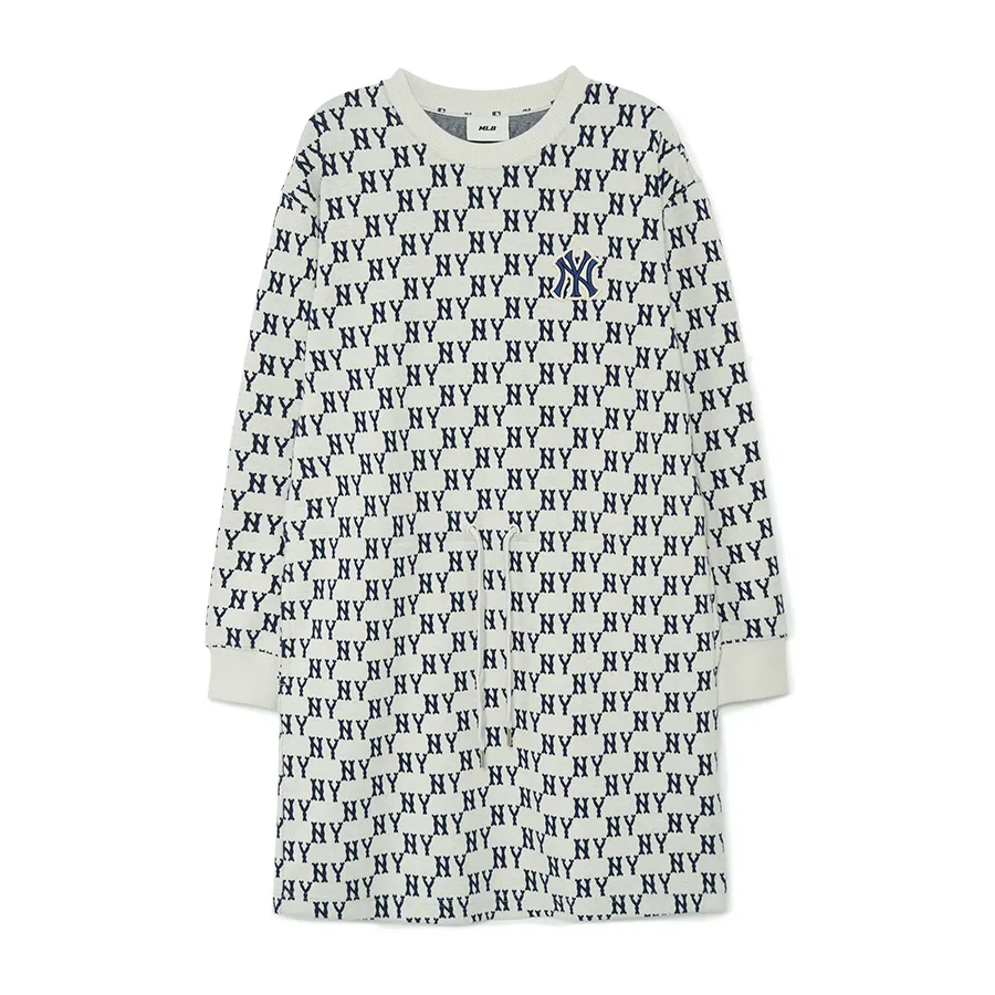 Váy Nữ MLB Overfit Jacquard Monogram New York Yankees 3FOPM0134-50CRD Màu Kem