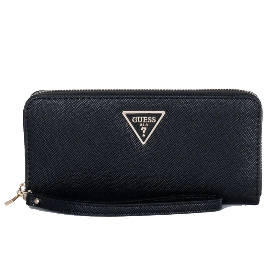 Túi xách Guess - Ví Nữ Guess Laurel Large Zip-Around Wallet Black ZG850046 Màu Đen - Vua Hàng Hiệu