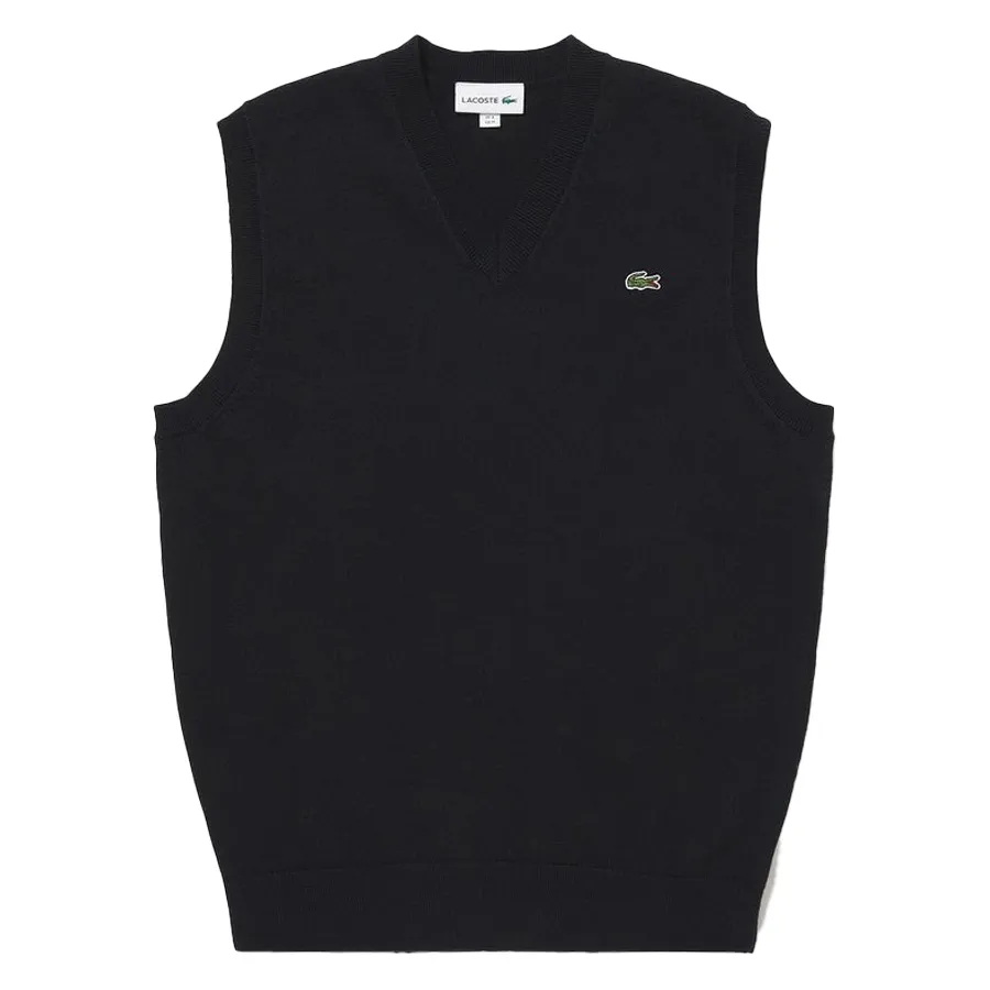 Áo Len Gile Nam Lacoste V-Neck AH0675-99-166 Màu Đen Size 3
