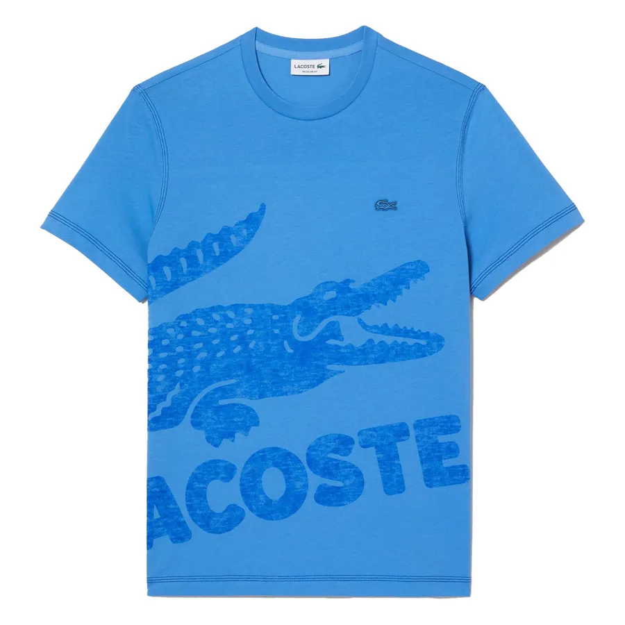 Áo Phông Nam Lacoste Men's Regular Fit Organic Cotton Jersey T-Shirt TH8249-51-L99 Màu Xanh Blue Size 4