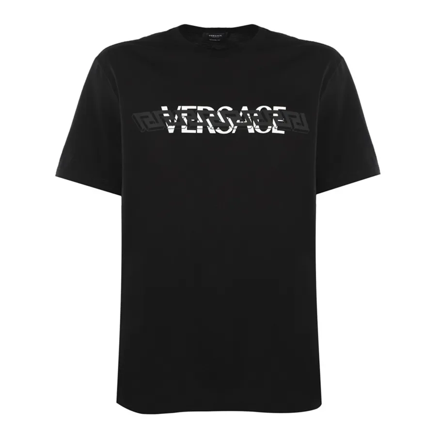Versace Áo phông - Áo Phông Nam Versace Logo Tshirt Màu Đen - Vua Hàng Hiệu