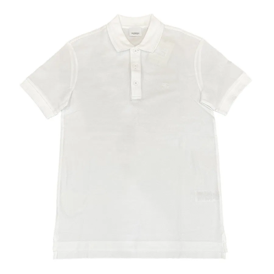 Thời trang Burberry 100% Cotton - Áo Polo Nam Burberry Men's White Polo Shirt Màu Trắng Size XS - Vua Hàng Hiệu