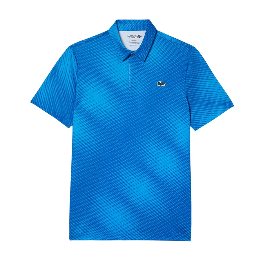 Áo Polo Nam Lacoste&nbsp;Men's Golf Printed Recycled Polyester Polo DH5175 ZMI Màu Xanh Dương Size 4