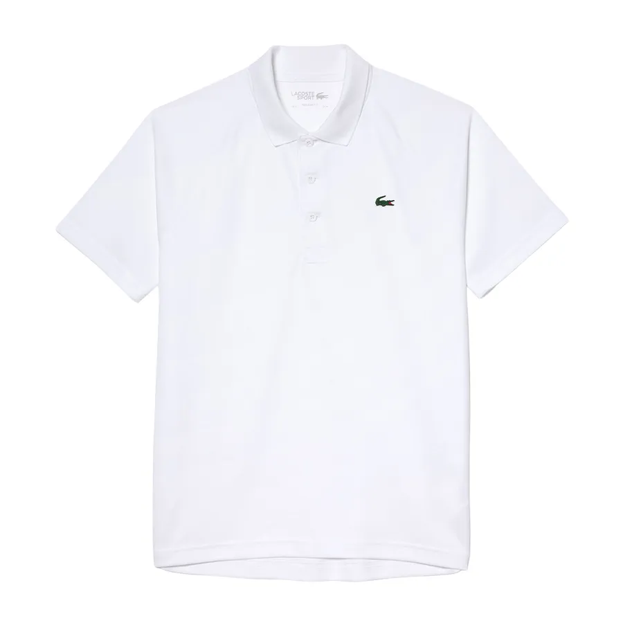 Áo Polo Nam Lacoste Men's Sport Breathable Run-Resistant Interlock Polo Shirt DH3201 - 001 Màu Trắng Size 5