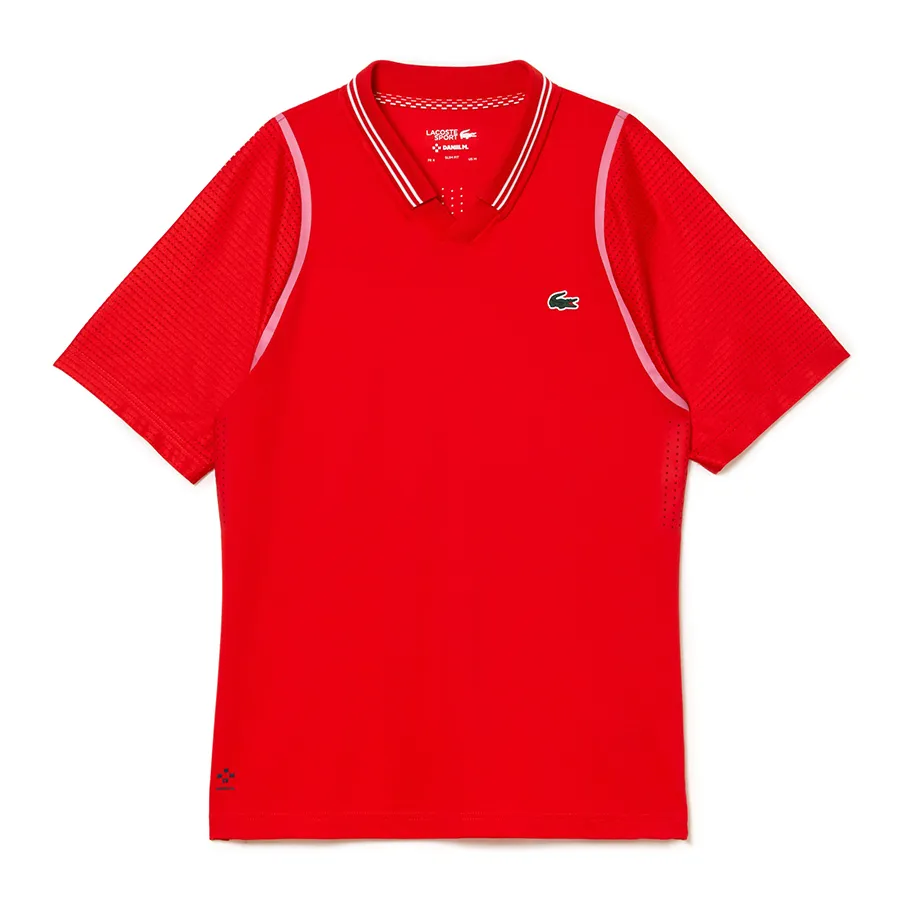 Thời trang - Áo Polo Nam Lacoste Men's Tennis Daniil Medvedev Polo Shirt DH1961 S5H Màu Đỏ Size 3 - Vua Hàng Hiệu