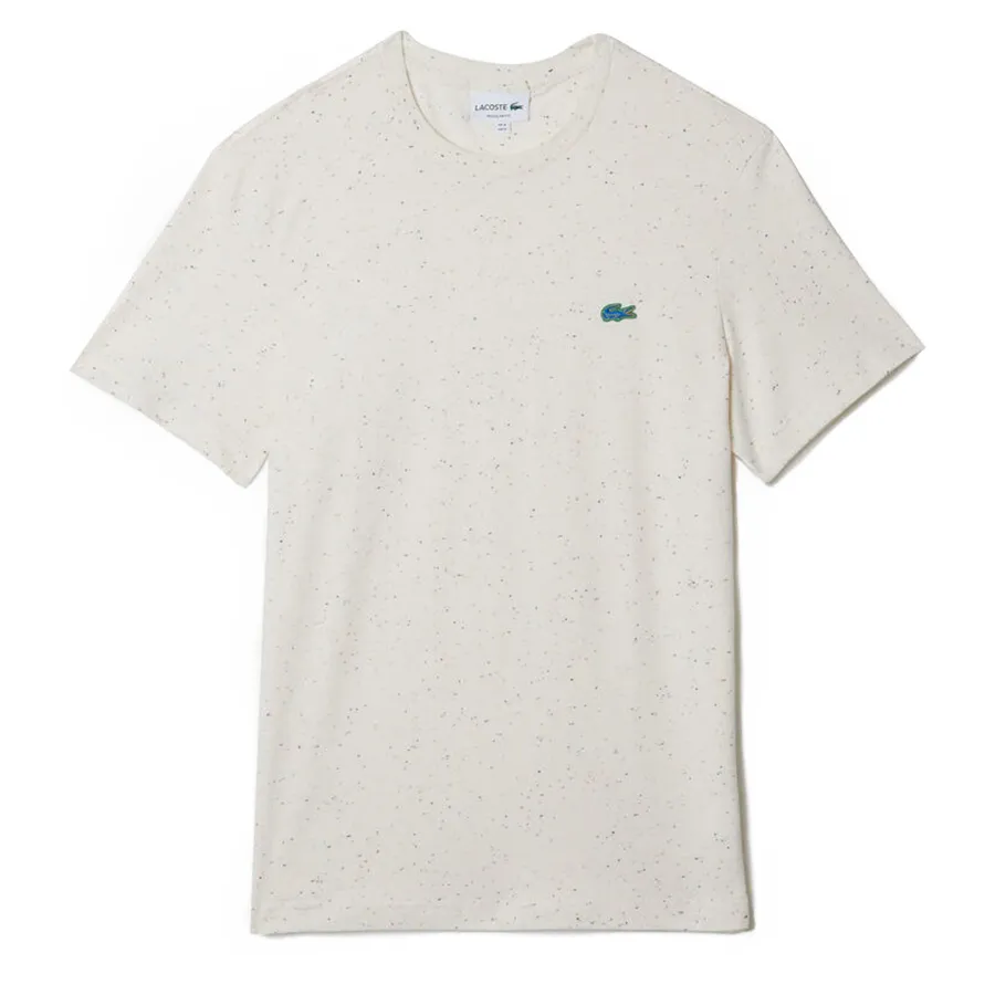 Thời trang Trắng kem - Áo Thun Nam Lacoste Men's Regular Fit Speckled Print Cotton Jersey T-Shirt TH1675 74A Màu Trắng Kem Size 4 - Vua Hàng Hiệu