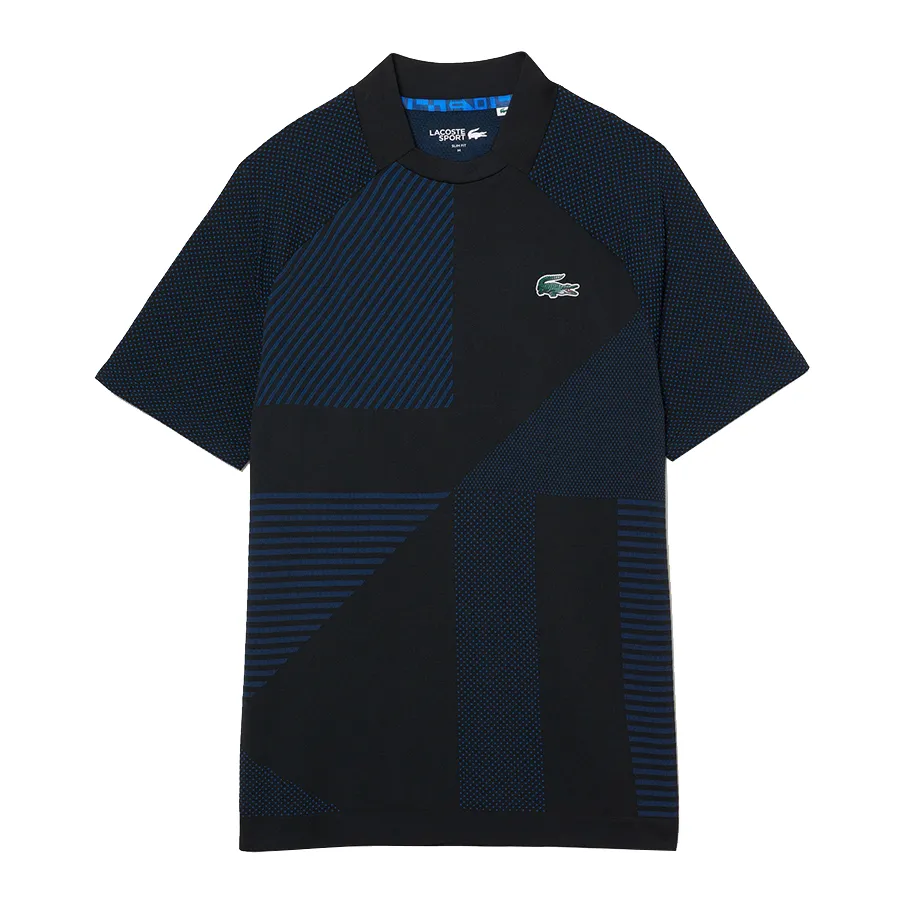 Thời trang Đen - xanh - Áo Thun Nam Lacoste Sport Slim Fit Seamless Tennis T-Shirt DH9255 985 Màu Xanh/Đen Size S - Vua Hàng Hiệu