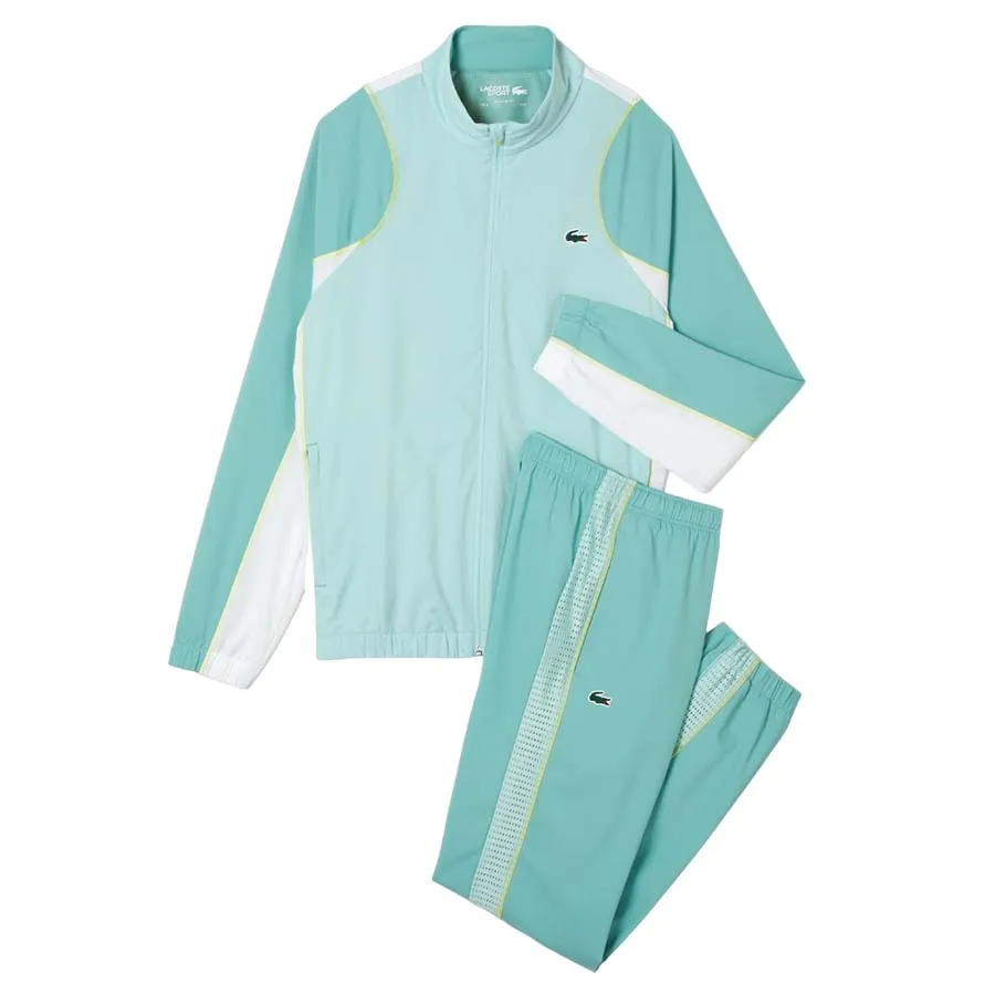 Bộ Thể Thao Nam Lacoste Tennis High Neck Jogger WH5213 XIA Màu Xanh