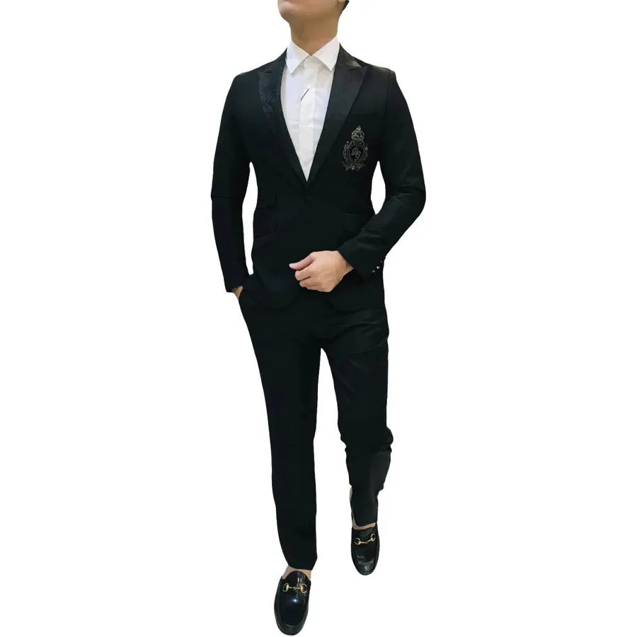 Thời trang Len, polyester - Bộ Veston Nam Dolce & Gabbana D&G Suit Màu Đen Size 46 - Vua Hàng Hiệu