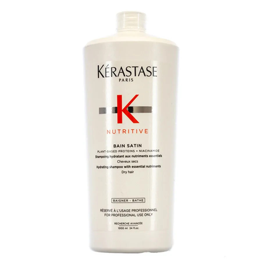 Kérastase - Dầu Gội Kérastase Nutritive Bain Satin Plant Based Proteins + Niacinamide Shampoo 1000ml - Vua Hàng Hiệu