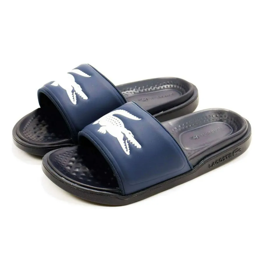 Dép Lacoste - Dép Lacoste Croco Dualiste 1122 2 Slide Sandals Màu Xanh Navy Size 9 - Vua Hàng Hiệu