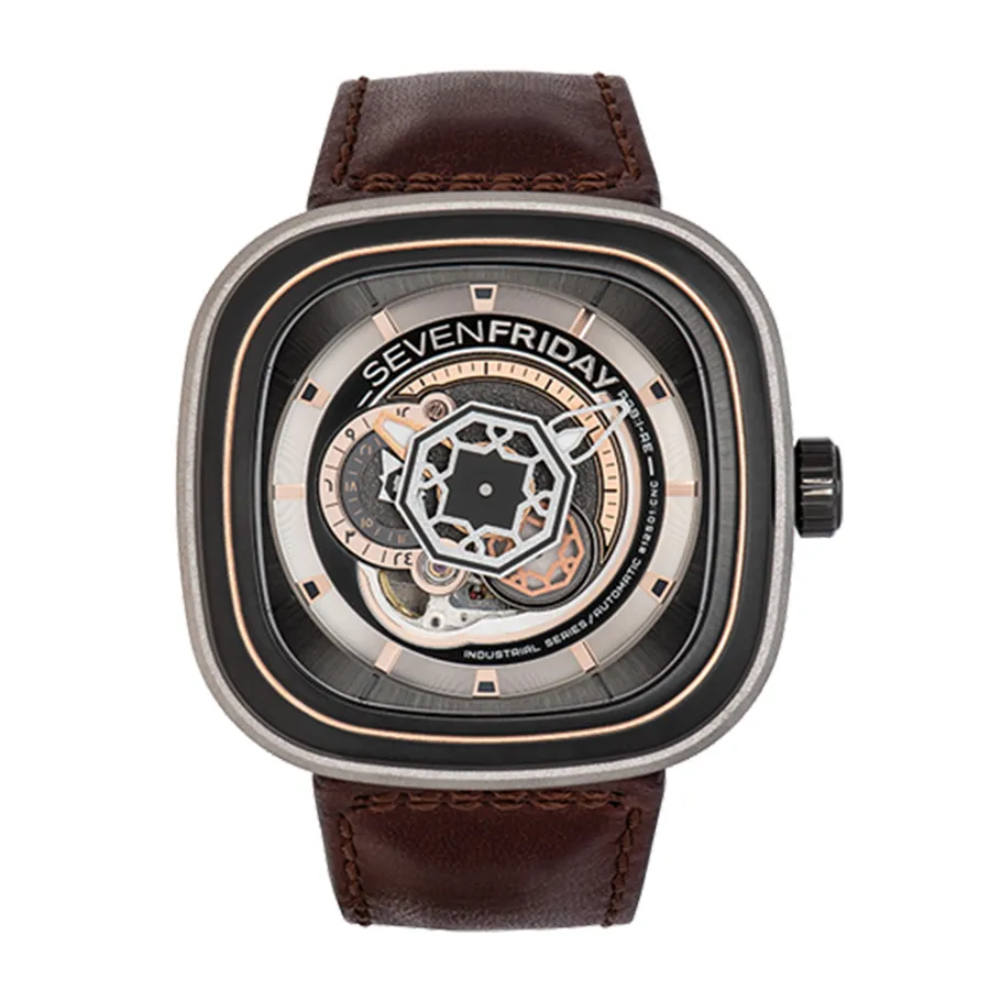 Đồng hồ SevenFriday - Đồng Hồ Nam SevenFriday Katara Stainless Steel Automatic Watch P2B/06 Katara Màu Nâu - Vua Hàng Hiệu