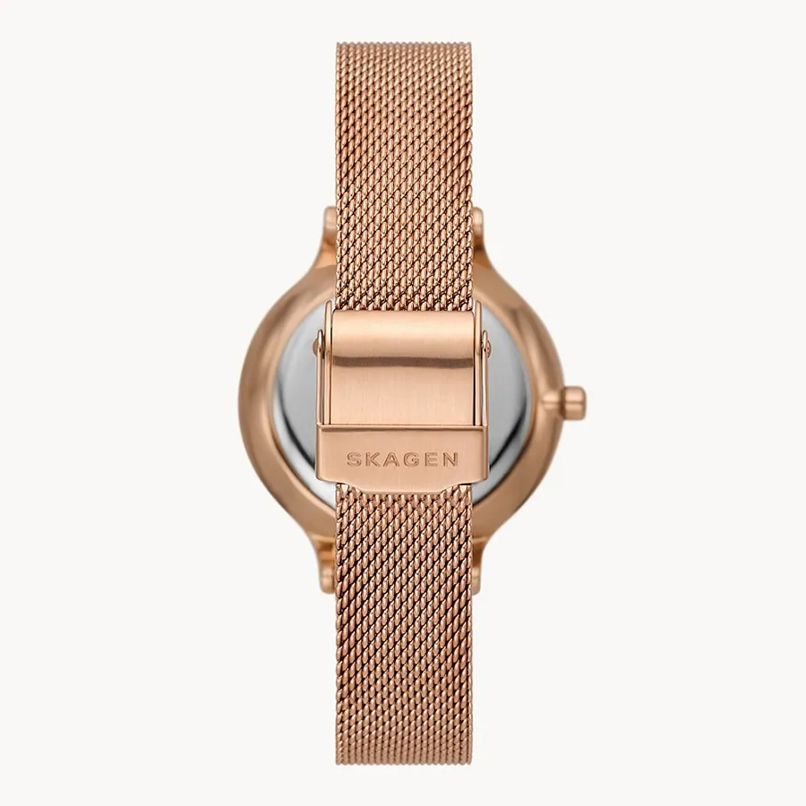 Đồng Hồ Nữ Skagen Anita Lille Three-Hand Rose Gold Stainless Steel