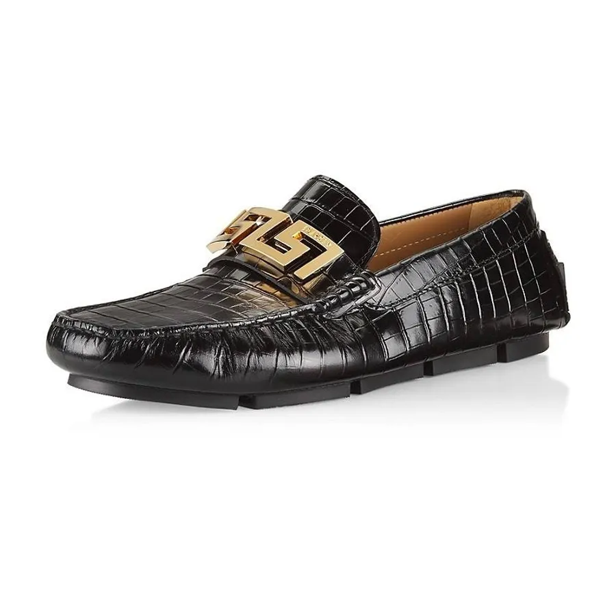 Giày Versace Đen - Giày Lười Loafer Nam Versace La Medusa 1003793 1A00999 Màu Đen Size 43 - Vua Hàng Hiệu
