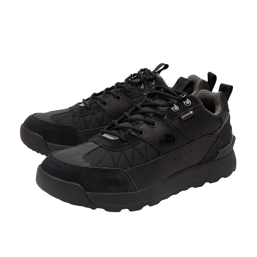 Giày Thể Thao Nam Lacoste Men's Urban Breaker Lo GTX Leather Sneakers 03211 42CMA0004 Màu Đen Size 9.5