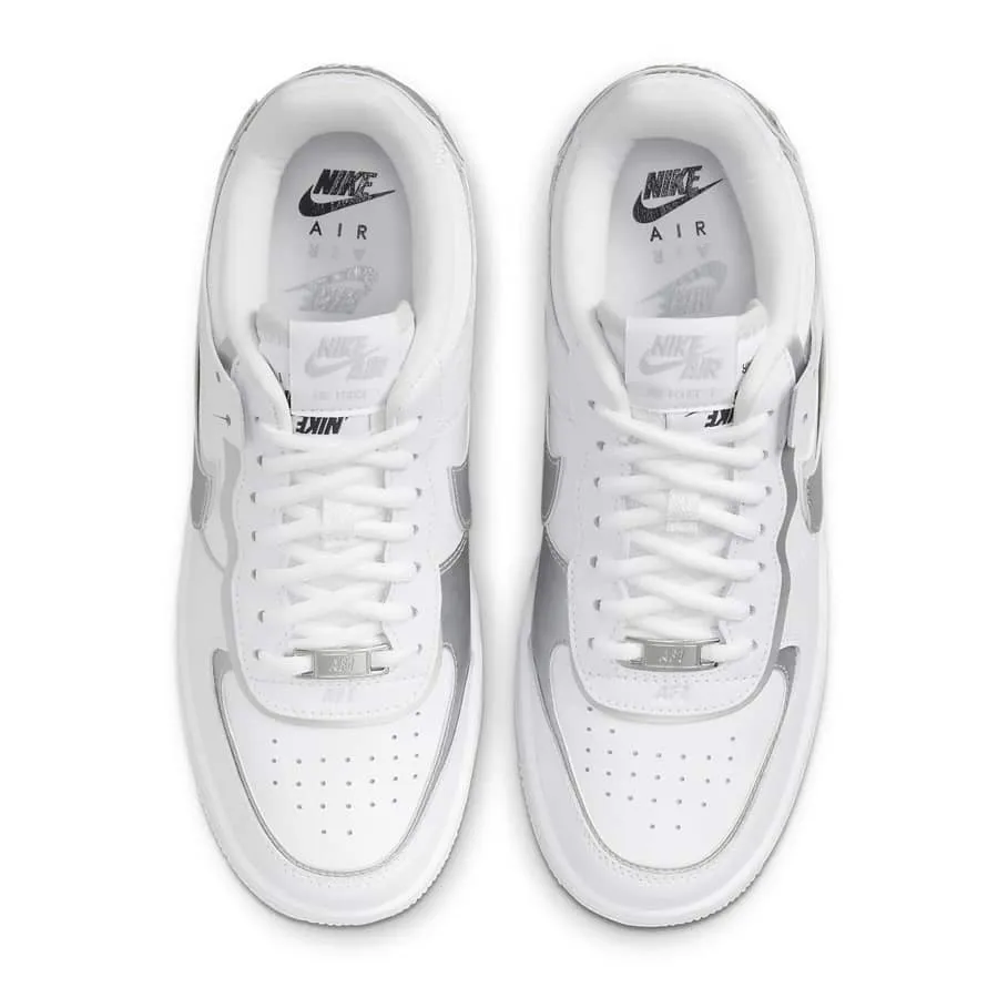 nike air force 1 white silver tick