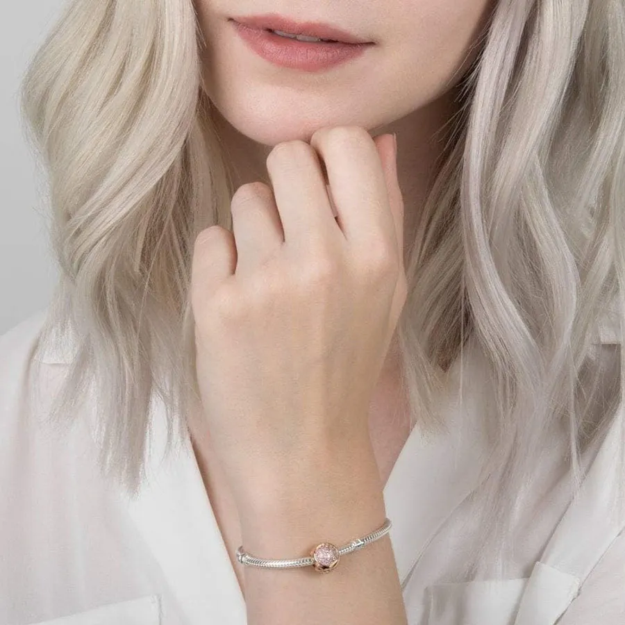 Hạt Vòng Charm Nữ Pandora 786214PCZ Pink Dazzling Droplet Rose Màu - Main Image