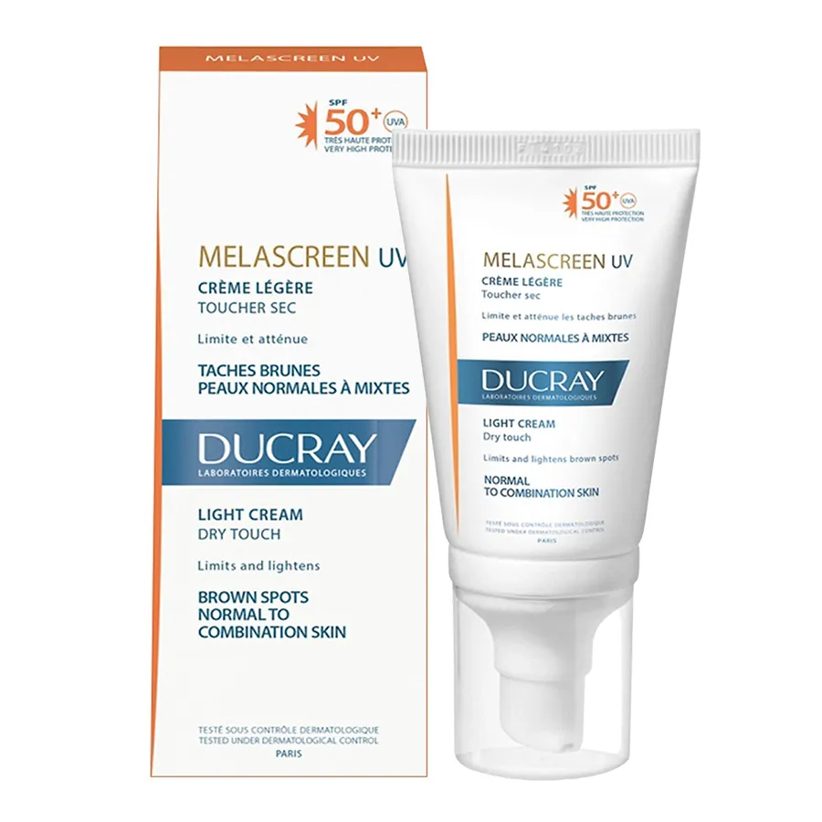 Ducray - Kem Chống Nắng Giảm Đốm Nâu Và Ngăn Ngừa Lão Hoá Ducray Melascreen UV Light Cream SPF50+ 40ml - Vua Hàng Hiệu