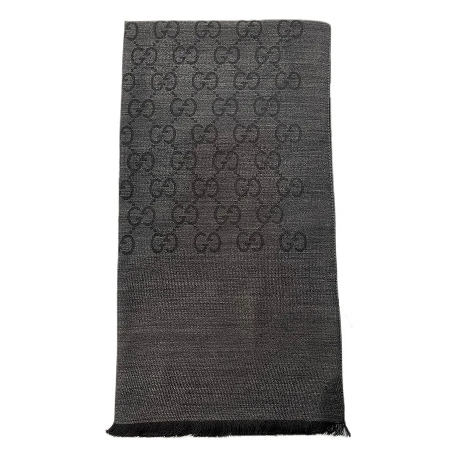 Khăn Quàng Cổ Unisex Gucci Muffler Stole 165904 3G646 1100 Màu Đen Size 45 x 180cm