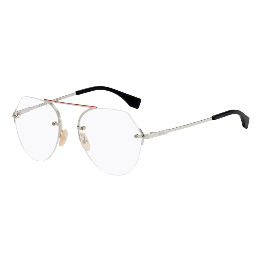 Kính mắt Fendi - Kính Mắt Cận Nam Fendi Demo Pilot Men's Eyeglasses FF M0063 010 Màu Bạc - Vua Hàng Hiệu