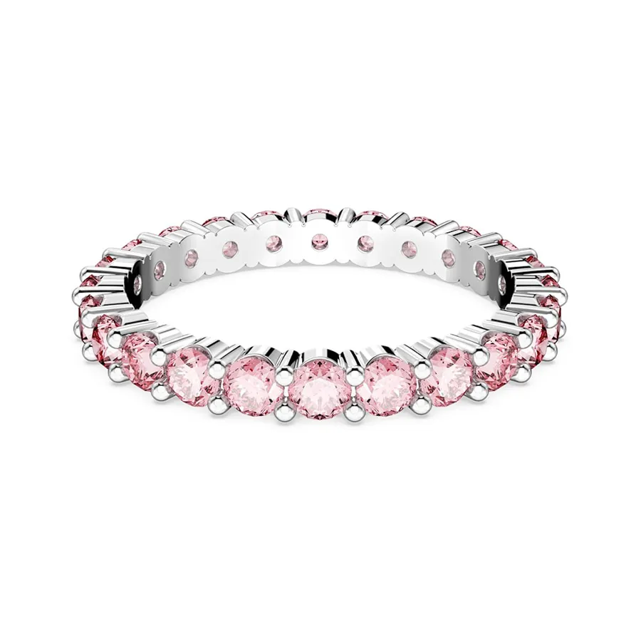 Trang sức Hồng - Nhẫn Nữ Swarovski Matrix Ring Round Cut, Pink, Rhodium Plated 5658852 Màu Hồng Size 50 - Vua Hàng Hiệu