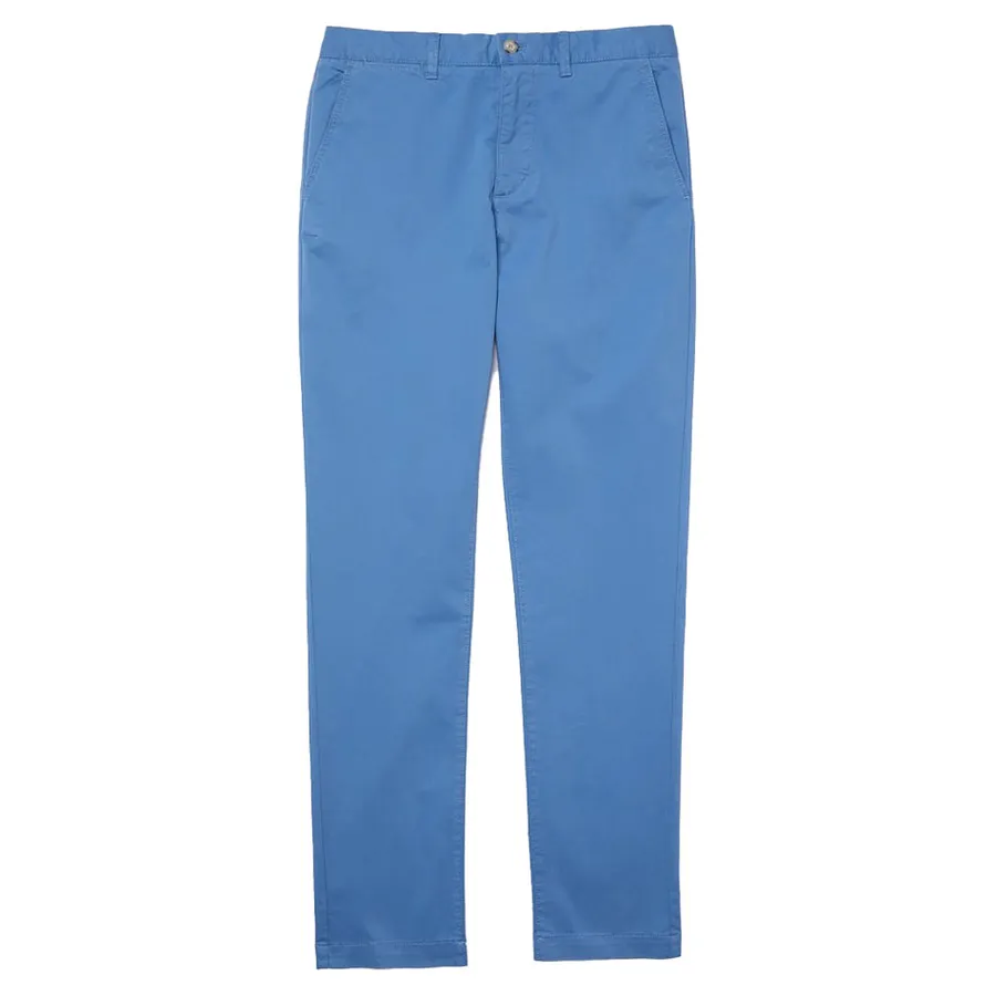 Thời trang Lacoste Quần kaki - Quần Kaki Nam Lacoste Men's Slim Fit Stretch Cotton Pleated Chino Pants HH8501-776 Màu Xanh Blue Size 30 - Vua Hàng Hiệu
