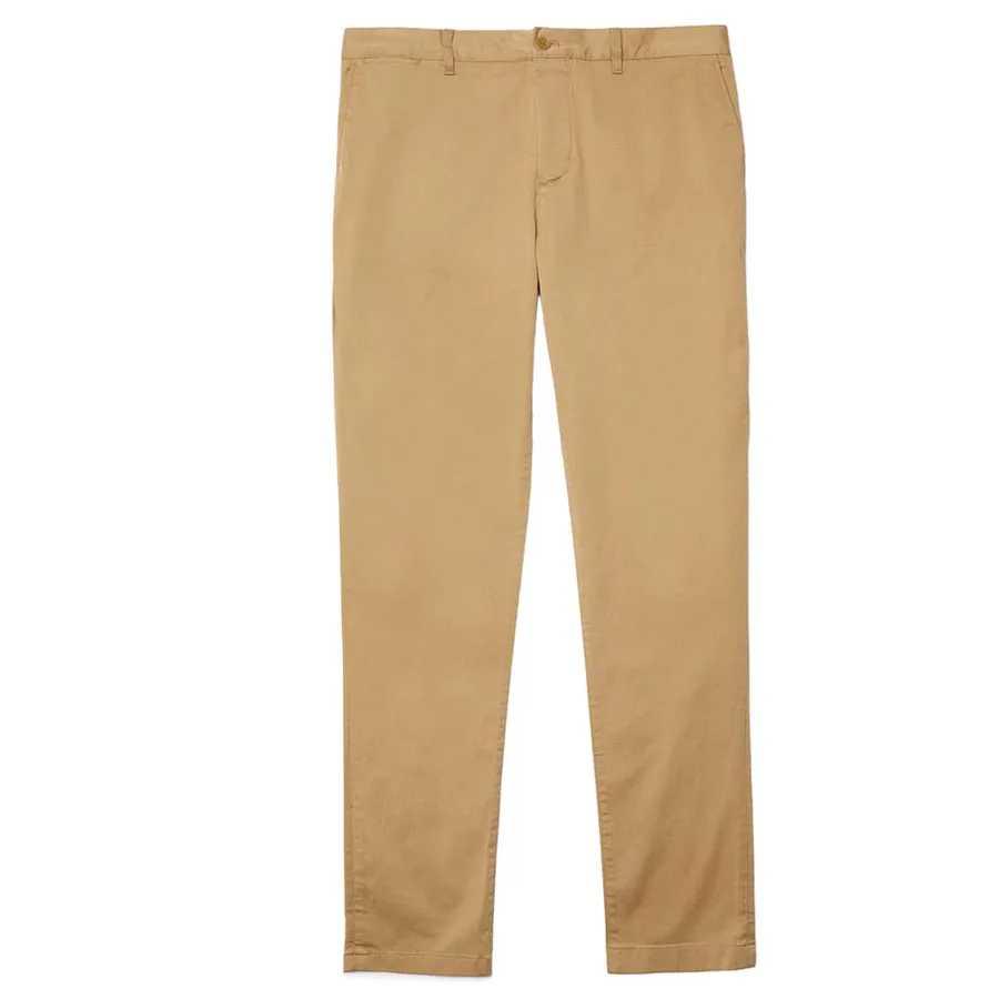 Quần Dài Nam Lacoste Men's Stretch Chino Pants Slim Fit HH2661-02S Màu Vàng Cát Size 42