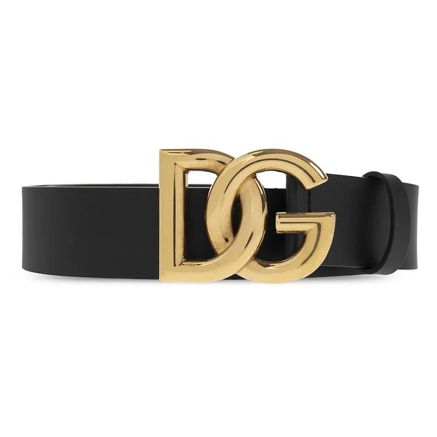 Thắt lưng - Thắt Lưng Nam Dolce & Gabbana D&G Black Belt With Logo BC4644 AX622-8E831 Bản 4cm Màu Đen Size 85 - Vua Hàng Hiệu